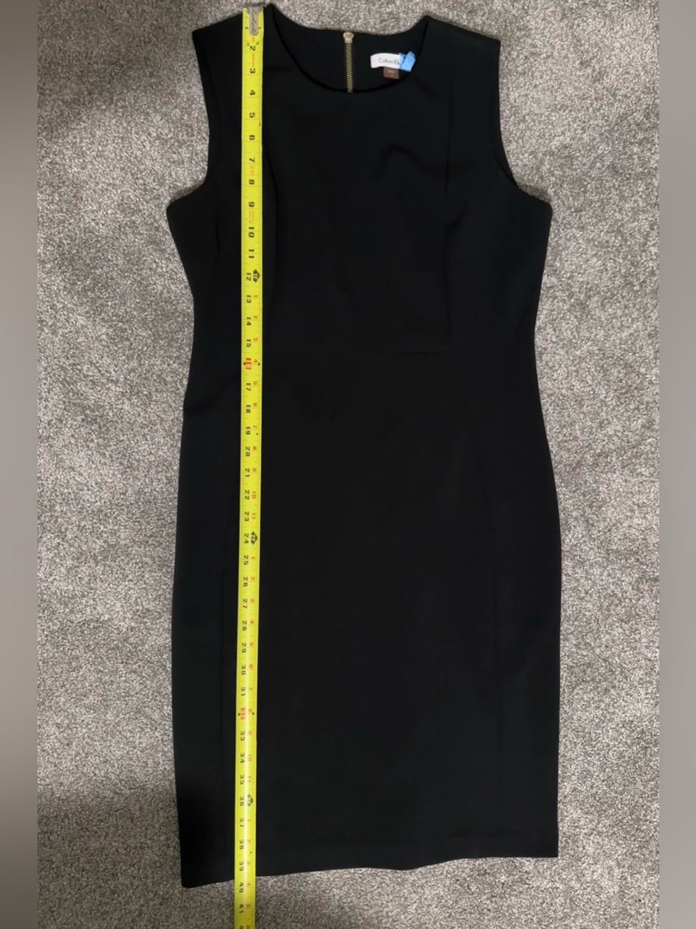 Calvin Klein Black Scuba Crepe Sheath Dress, Size 12 - Picture 7 of 10